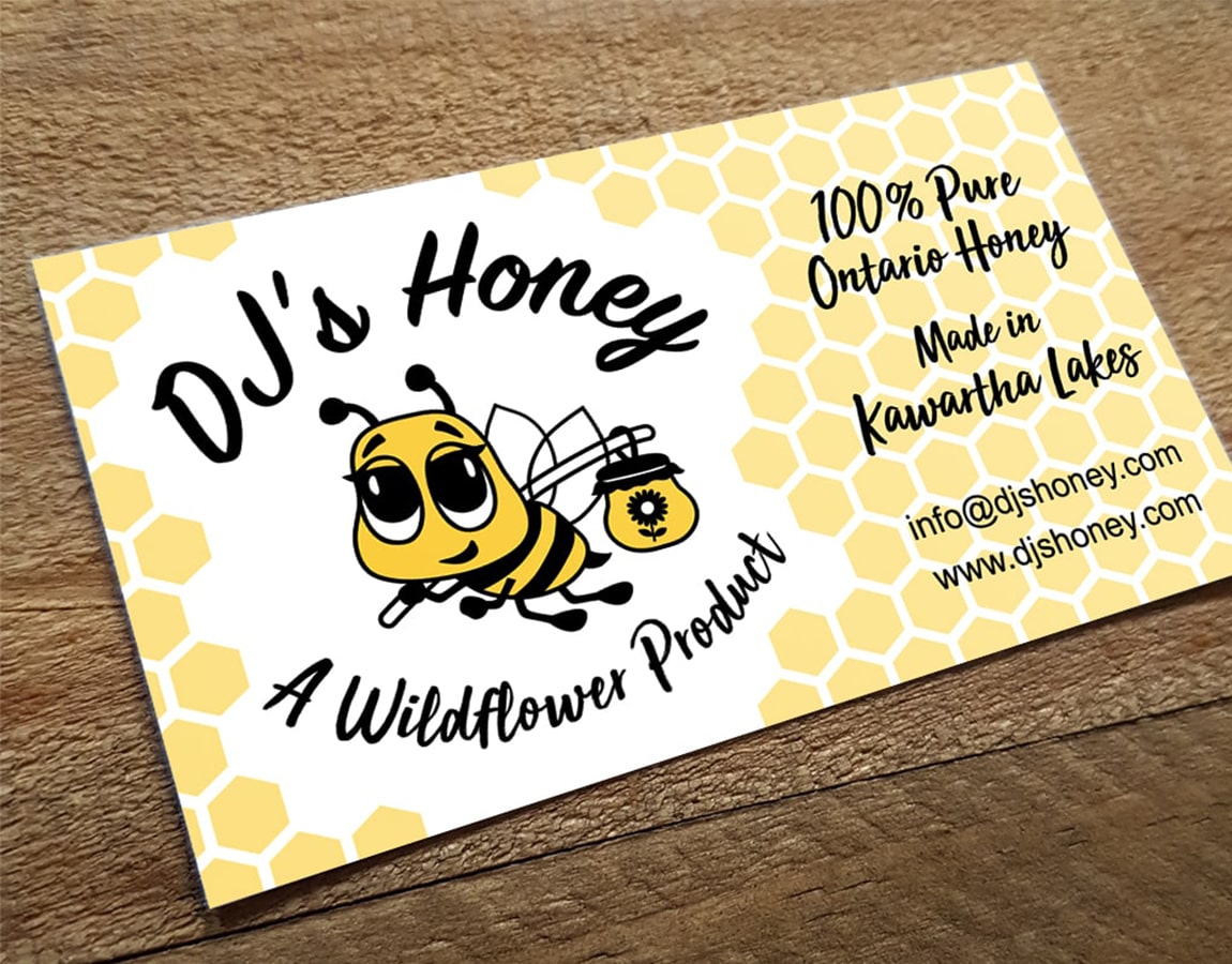 DJ's Honey business card design